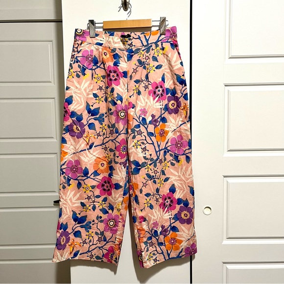 J. Crew Liberty Fabric Crop Pants, Size 12 - Picture 1 of 4